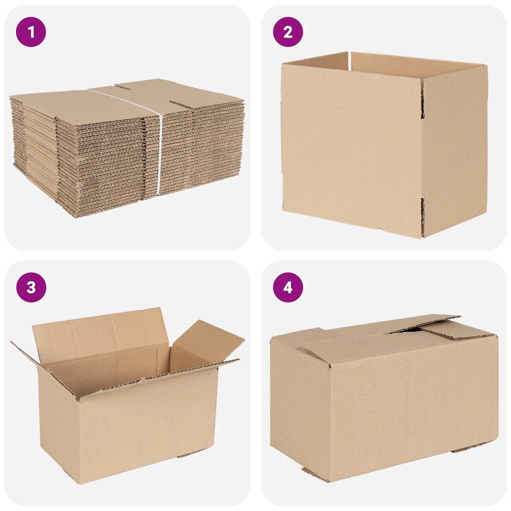 vidaXL κουτί πτυσσόμενο  50 τμχ 24x13x13 cm Χαρτόνι