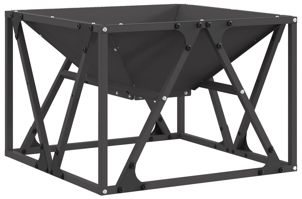 vidaXL Σόμπα φωτιάς Τετράγωνη Μαύρη 50x50x35 εκ Ατσάλι