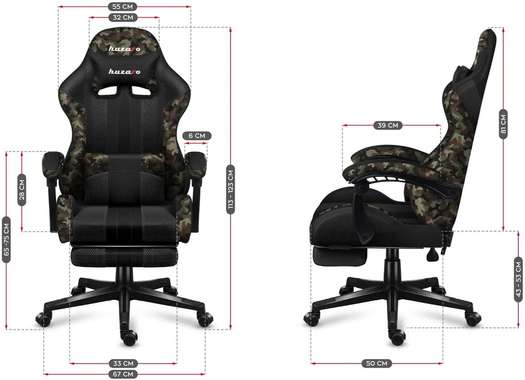 Καρέκλα Gaming Huzaro Force 4.7 Mesh-Camo