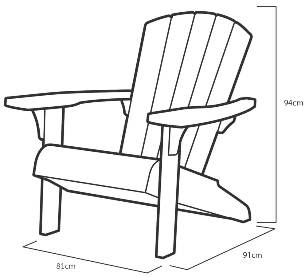 KETER ΚΑΡΕΚΛΑ ADIRONDACK TROY ΧΡΩΜΑ ΓΚΡΙ 441309