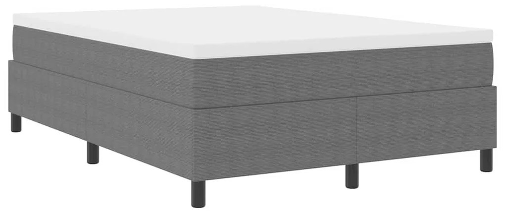 vidaXL Κρεβάτι με ελατήρια Ανοιχτό γκρι 140 x 190 cm Βελούδο
