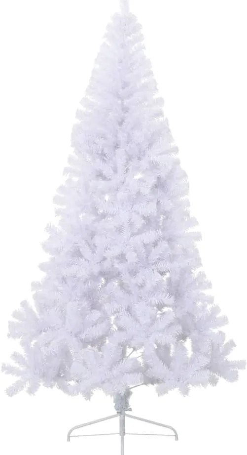 vidaXL Χριστουγεννιάτικο Δέντρο Τεχνητό Μισό Με Βάση Άσπρο 240 εκ. PVC