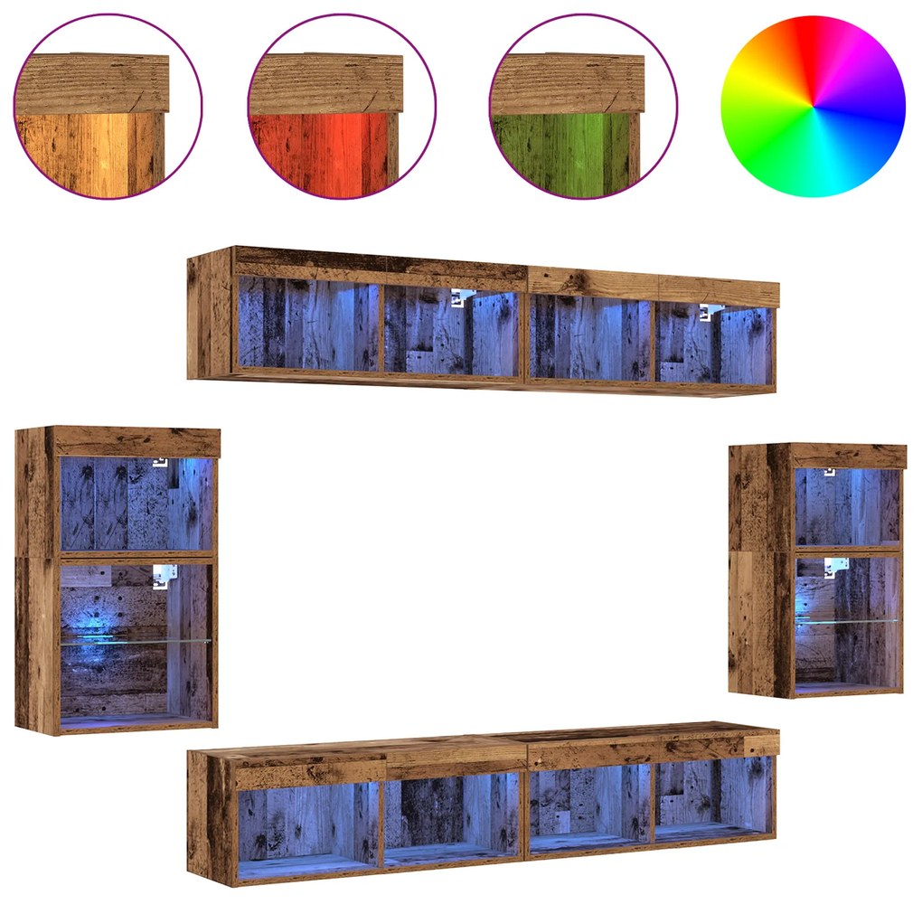 vidaXL Floating Shelf 2 τεμάχια Παλαιό ξύλο 40x28.5x40 εκ Επεξεργασμένο ξύλο