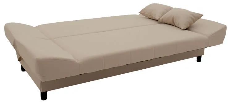 Kαναπές-κρεβάτι Tiko pakoworld 3θέσιος αποθηκευτικός χώρος ύφασμα μπεζ 200x85x90εκ - Ύφασμα - 078-000018