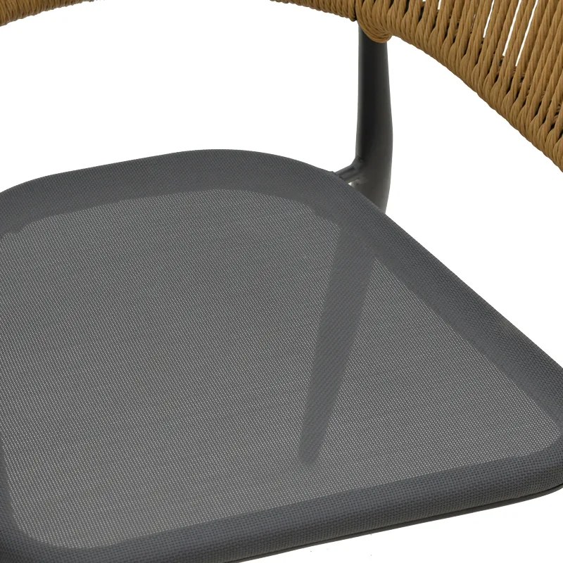 Πολυθρόνα κήπου Raven pakoworld rattan μπεζ-ανθρακί 57x62x78εκ - 291-000003