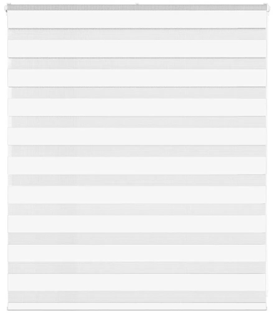 vidaXL Ζέβρα τυφλή Λευκό Πλάτος υφάσματος 130,9 εκ. Πολυεστέρας