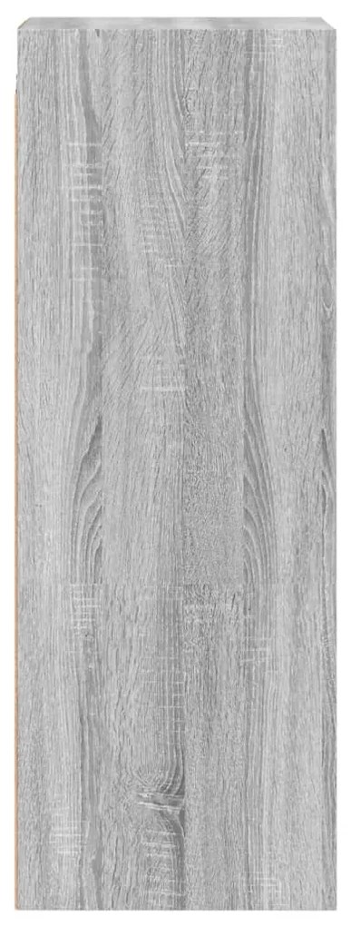 vidaXL Ντουλάπι Τοίχου Sonoma Γκρι 35x37x100 εκ. με Γυάλινες Πόρτες