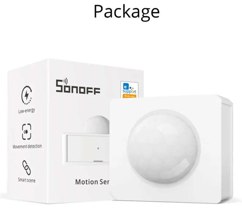 GloboStar® 80064 SONOFF PIR3-RF – Smart 433MHZ RF PIR Motion Sensor 6m/110° Detection