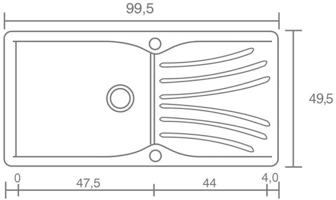 Νεροχύτης Sanitec 324-Metallic Ice