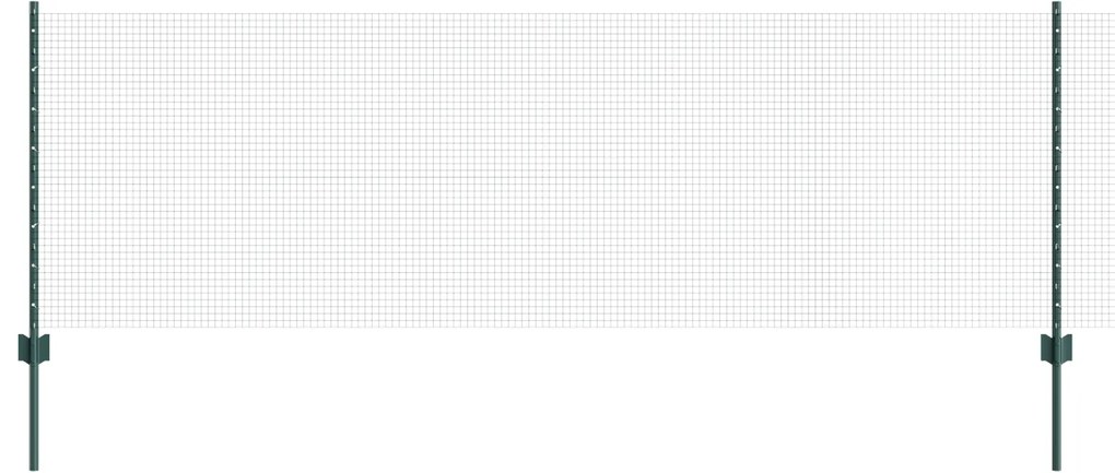 vidaXL Συρματόπλεγμα Φράχτη με 44 U Posts Πράσινο 0.8x100 μ Χάλυβα