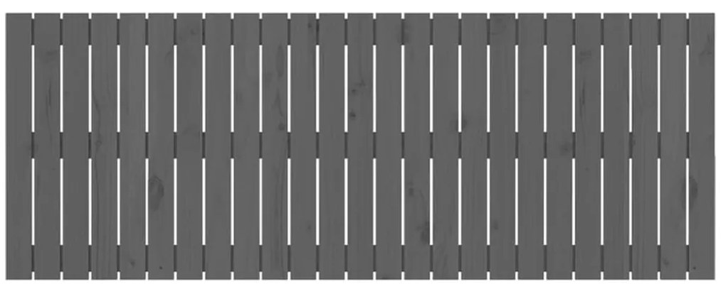 vidaXL Κεφαλάρι Τοίχου Γκρι 159,5x3x60 εκ. από Μασίφ Ξύλο Πεύκου