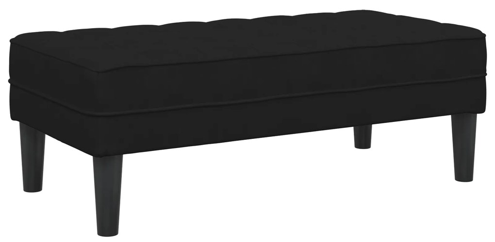 vidaXL Παγκάκι Μαύρο 113x57x39 εκ. Βελούδο