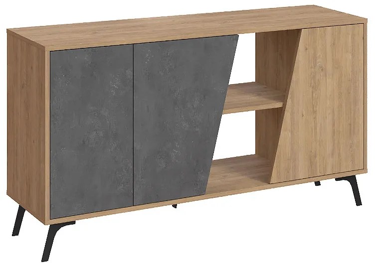 ΜΠΟΥΦΕΣ FIONA MEGAPAP ΧΡΩΜΑ ΦΥΣΙΚΟ ΟΞΙΑΣ - ΓΚΡΙ ΡΕΤΡΟ 150X35,6X82ΕΚ.