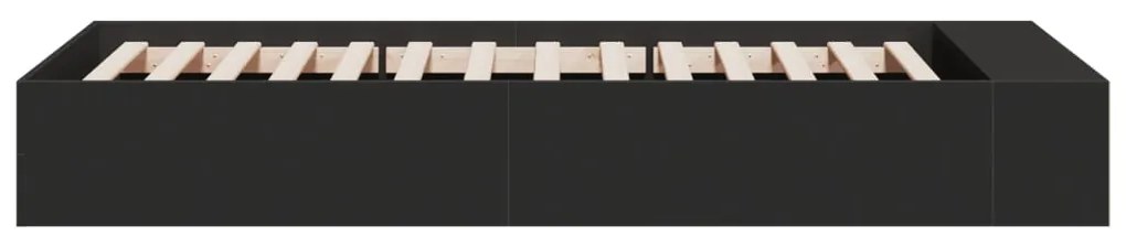 vidaXL Πλαίσιο Κρεβατιού Μαύρο 75 x 190 εκ. από Επεξεργασμένο Ξύλο
