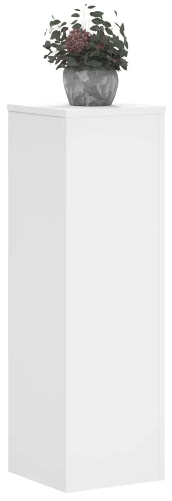 vidaXL Βάσεις Φυτών 2 τεμ. Λευκές 25x25x80 εκ. από Επεξεργασμένο Ξύλο