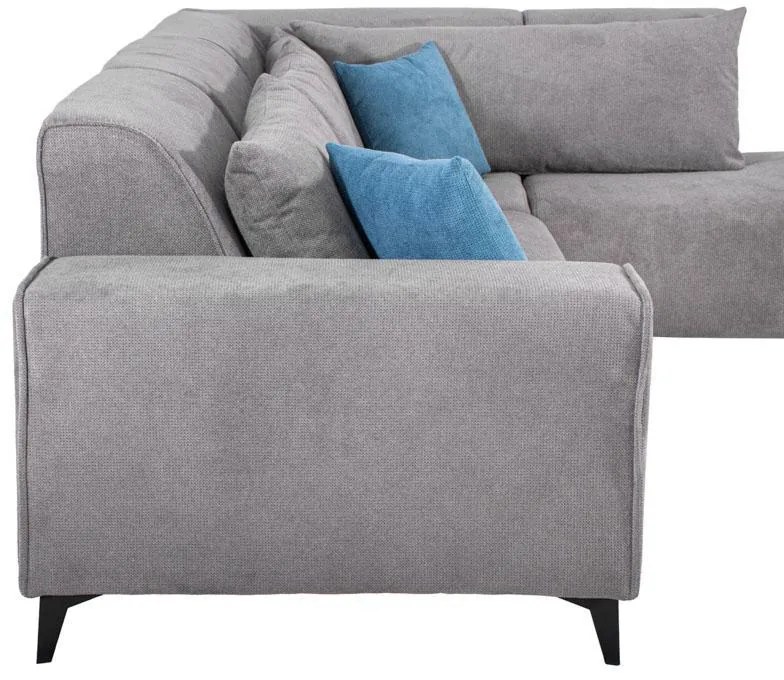 Γωνιακός Καναπές Legend Fylliana Δεξιά γωνία Γκρί Ύφασμα 272x197x80εκ 272x197x80 εκ.