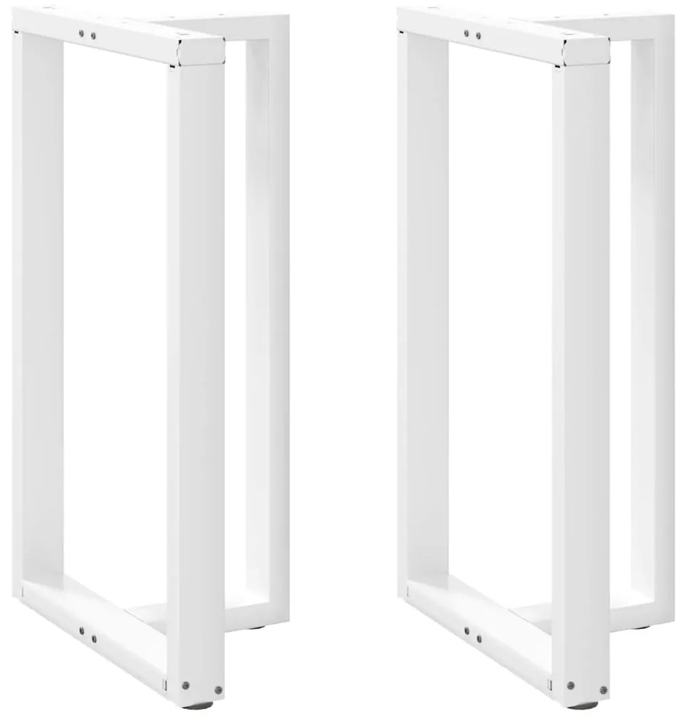 Πόδια Τραπεζιού Μπαρ σε Σχήμα Τ, 2 τεμ. Λευκά 60x35x(100-101) εκ. Ατσάλι