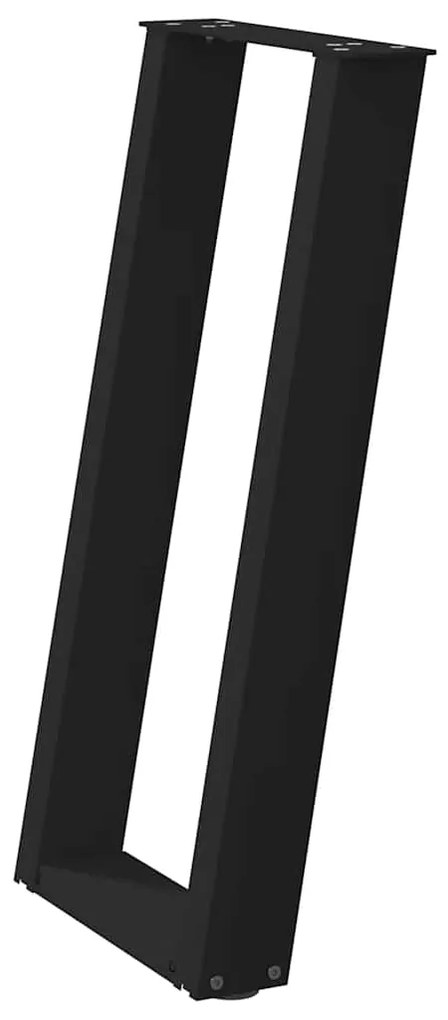 vidaXL Πόδια Κονσόλας σε Σχήμα U 2 τεμ. Μαύρο 28x(72-73) εκ. Ατσάλι