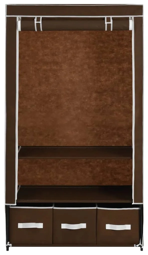vidaXL 282458 Wardrobe Brown 87x49x159 cm Fabric