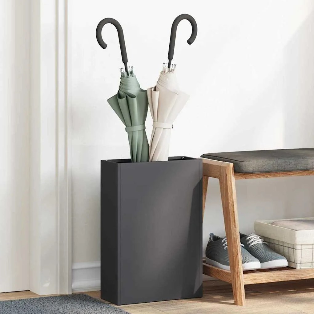 vidaXL Σχέδιο & βάση αποθήκευσης Μαύρο 28 x 12 x 41 εκ Ατσάλι
