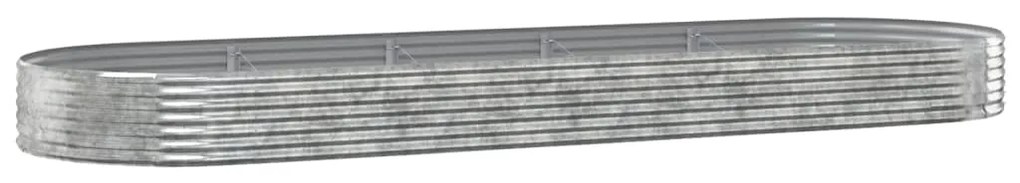 vidaXL Ζαρντινιέρα Ασημί 450x140x36 εκ. Γαλβανισμένος χάλυβας