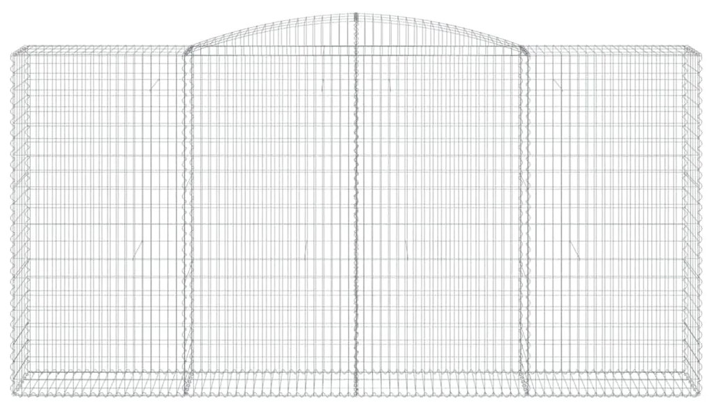 vidaXL Συρματοκιβώτια Τοξωτά 9 τεμ. 400x50x200/220 εκ. Γαλβαν. Ατσάλι