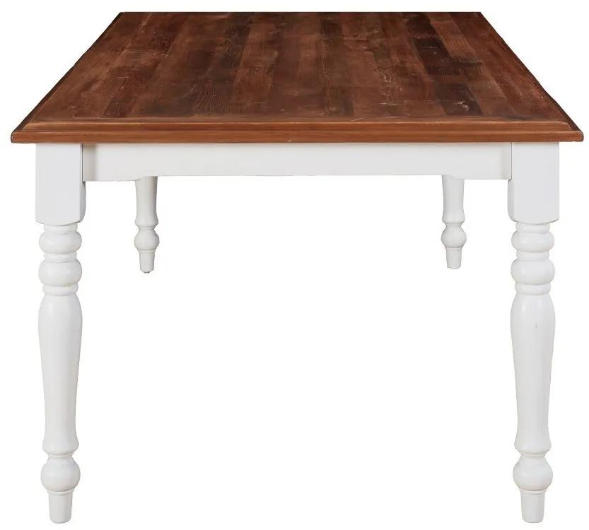 Τραπέζι Bloomington 184, Καφέ, Άσπρο, 76x100x200cm, Ξύλο | Epipla1.gr