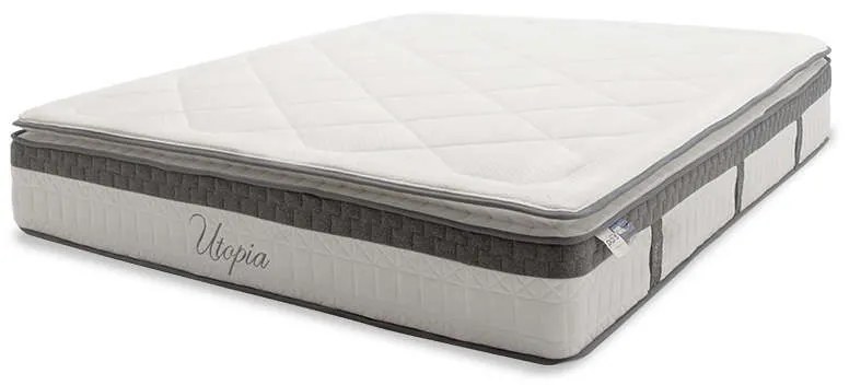Στρώμα Utopia Pocket Spring Με Ανώστρωμα 30-32cm 160x200cm White-Grey Queen Size Foam
