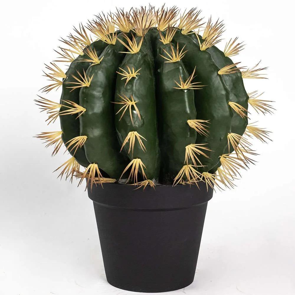 Τεχνητό Φυτό Εχινόκακτος 6780-6 52cm Green Supergreens Πολυαιθυλένιο