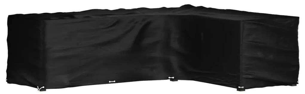 vidaXL Κάλυμμα Επίπλων Κήπου Σχήματος Γ με 18 Κρίκους 285x220x80 εκ.