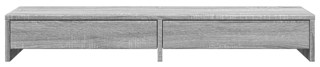 vidaXL Βάση Οθόνης με Συρτάρια Γκρι Sonoma 100x27x15 εκ. Επεξεργ. Ξύλο