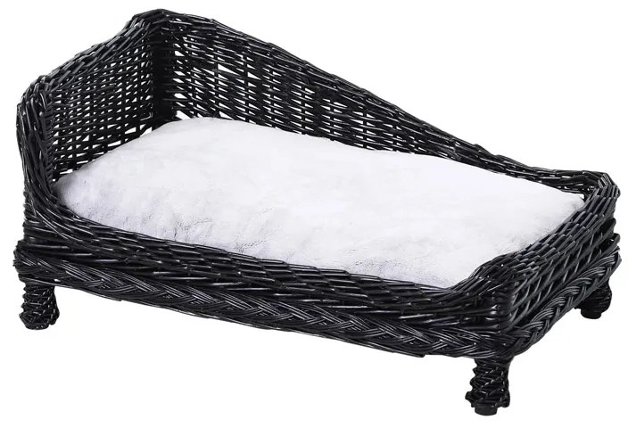 Πλεκτό Κρεβάτι Γάτας 69 x 42 x 33 cm Χρώματος Μαύρο Pawhut D04-127BK D04-127BK