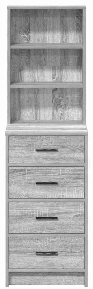vidaXL Highboard Γκρι sonoma 40 x 41 x 135 εκ. Επεξεργασμένο ξύλο