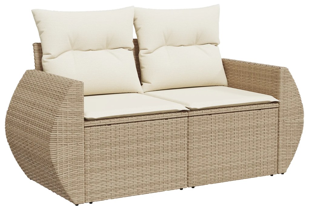 vidaXL Σετ Καναπέ Κήπου 9 pcs μπεζ και κρεμ 80 x 80 x 71 cm