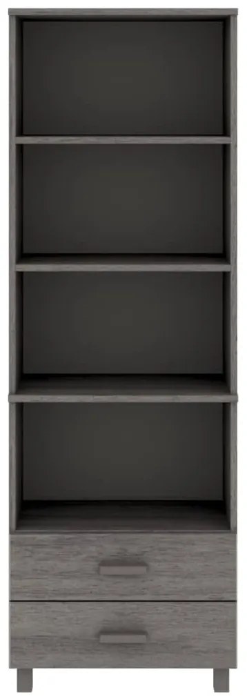 vidaXL Ντουλάπι HAMAR Αν. Γκρι 60 x 35 x 180 εκ Μασίφ Ξύλο Πεύκου