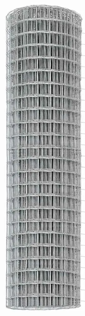 vidaXL Φράχτης με Στήλες. Ασημί 0.8 x 10 m Ατσάλι