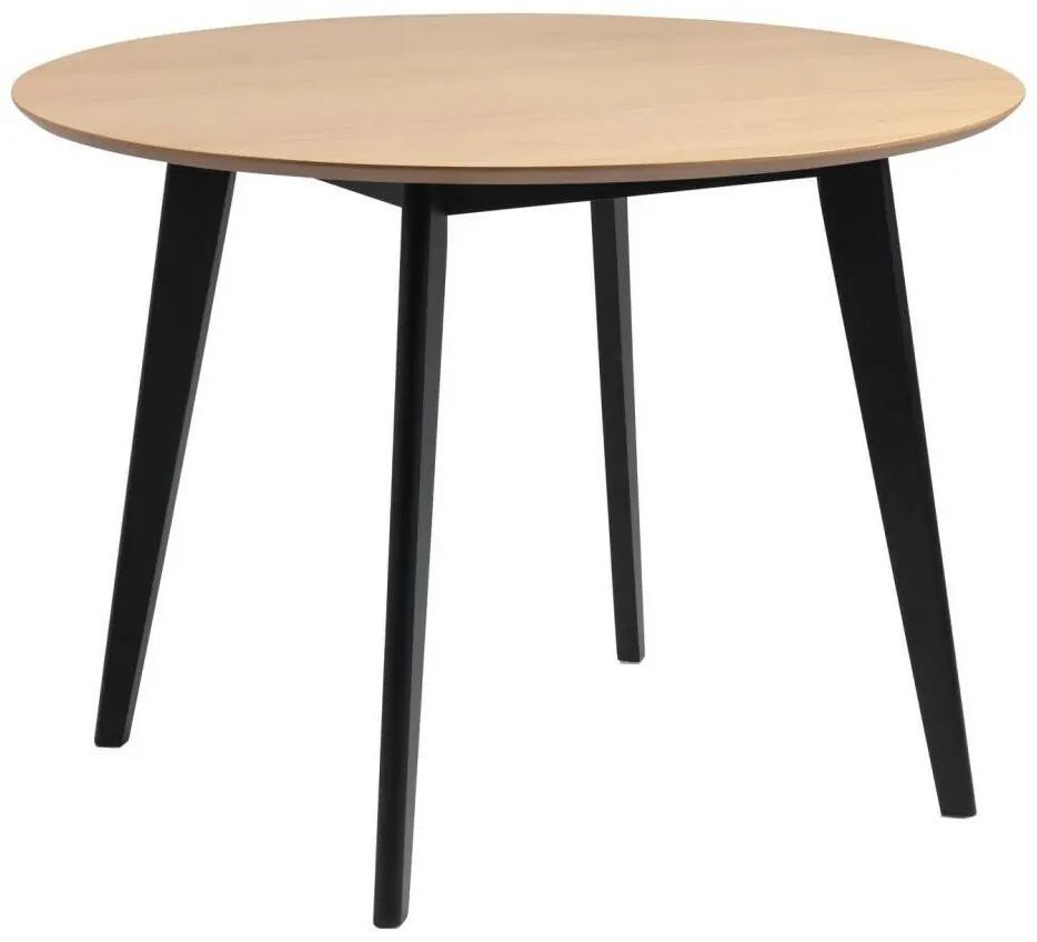 Τραπέζι Oakland 385, Μαύρο, Δρυς, 76cm, 17 kg, Ινοσανίδες μέσης πυκνότητας, Φυσικό ξύλο καπλαμά, Ξύλο, Ξύλο: Καουτσούκ | Epipla1.gr