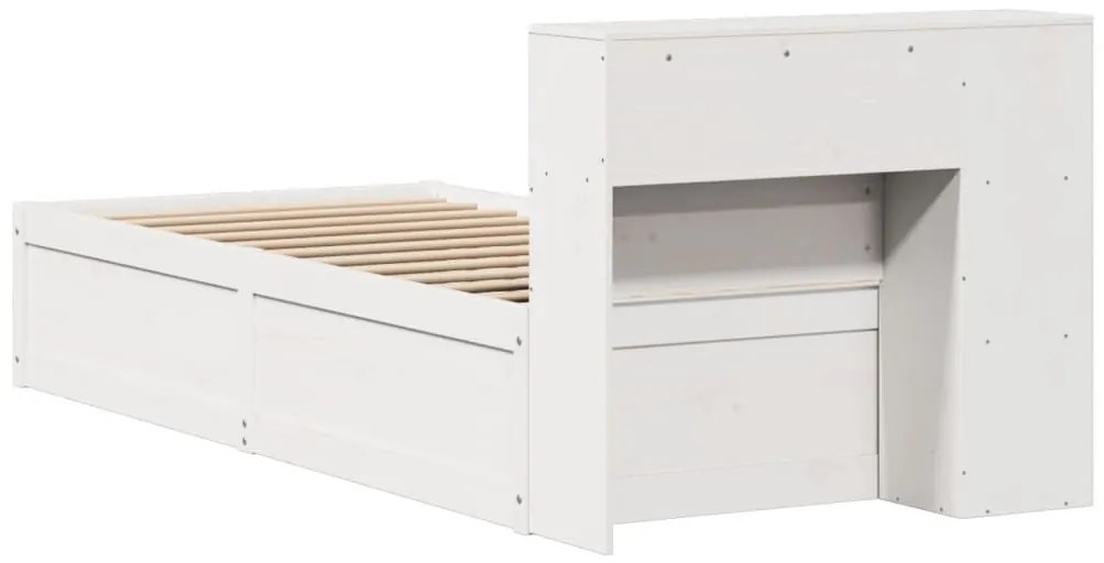 vidaXL Σκελετός Κρεβ. Χωρίς Στρώμα Λευκό 75x190 εκ Μασίφ Πεύκο