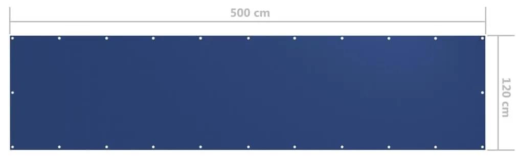 Διαχωριστικό Βεράντας Μπλε 120 x 500 εκ. Ύφασμα Oxford - Μπλε