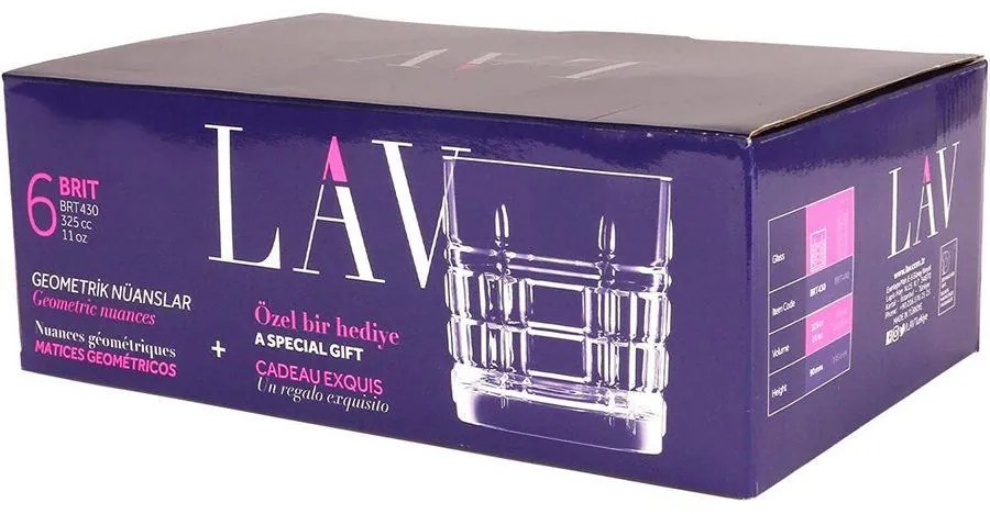 Σετ 6τεμ. Ποτήρι Ουίσκι 325ml BRIT - LAV