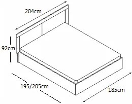 Κρεβάτι ξύλινο SAMBA 180x200 DIOMMI 45-274