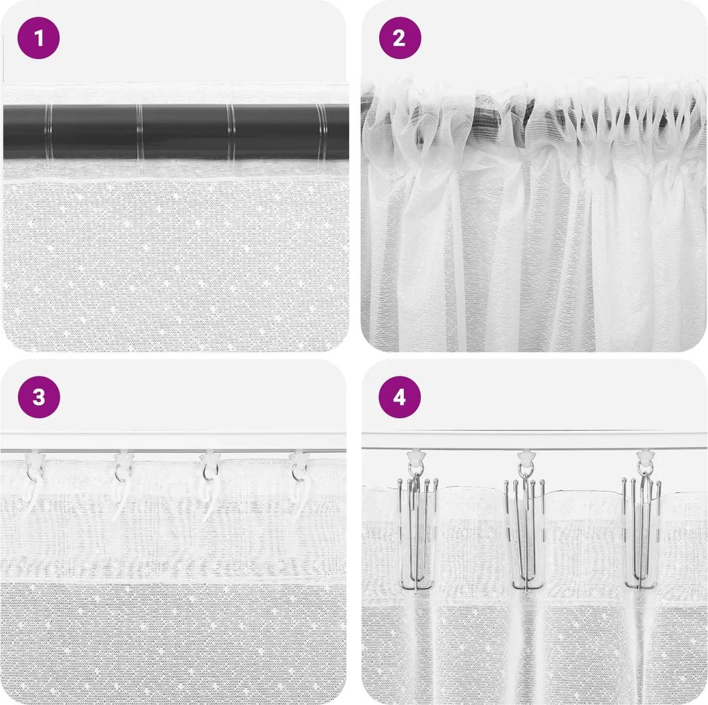 vidaXL Κουρτίνα Δαντέλας Λευκό 100 x 1200 cm Πολυεστέρας