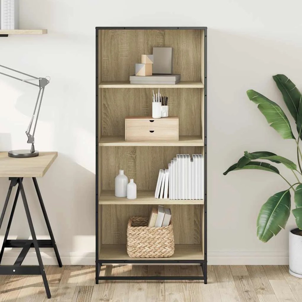 Βιβλιοθήκη Sonoma Oak 60x35x139 cm Ξύλινη κατασκευή - Καφέ