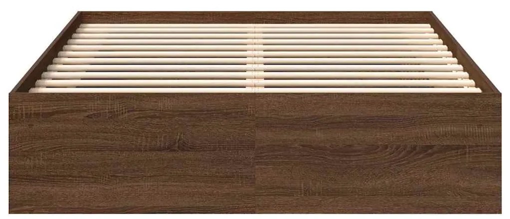 vidaXL Πλαίσιο Κρεβατιού Καφέ Δρυς 150 x 200 εκ. King Size