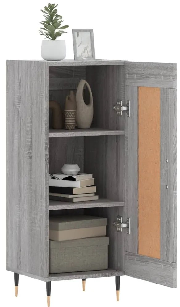 vidaXL Ντουλάπι Γκρι Sonoma 34,5x34x90 εκ. από Επεξεργασμένο Ξύλο