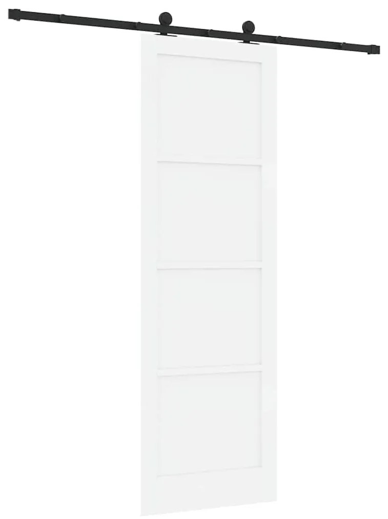 vidaXL Συρόμενη Πόρτα ORKDAL Λευκό και μαύρο 78 x 232 cm