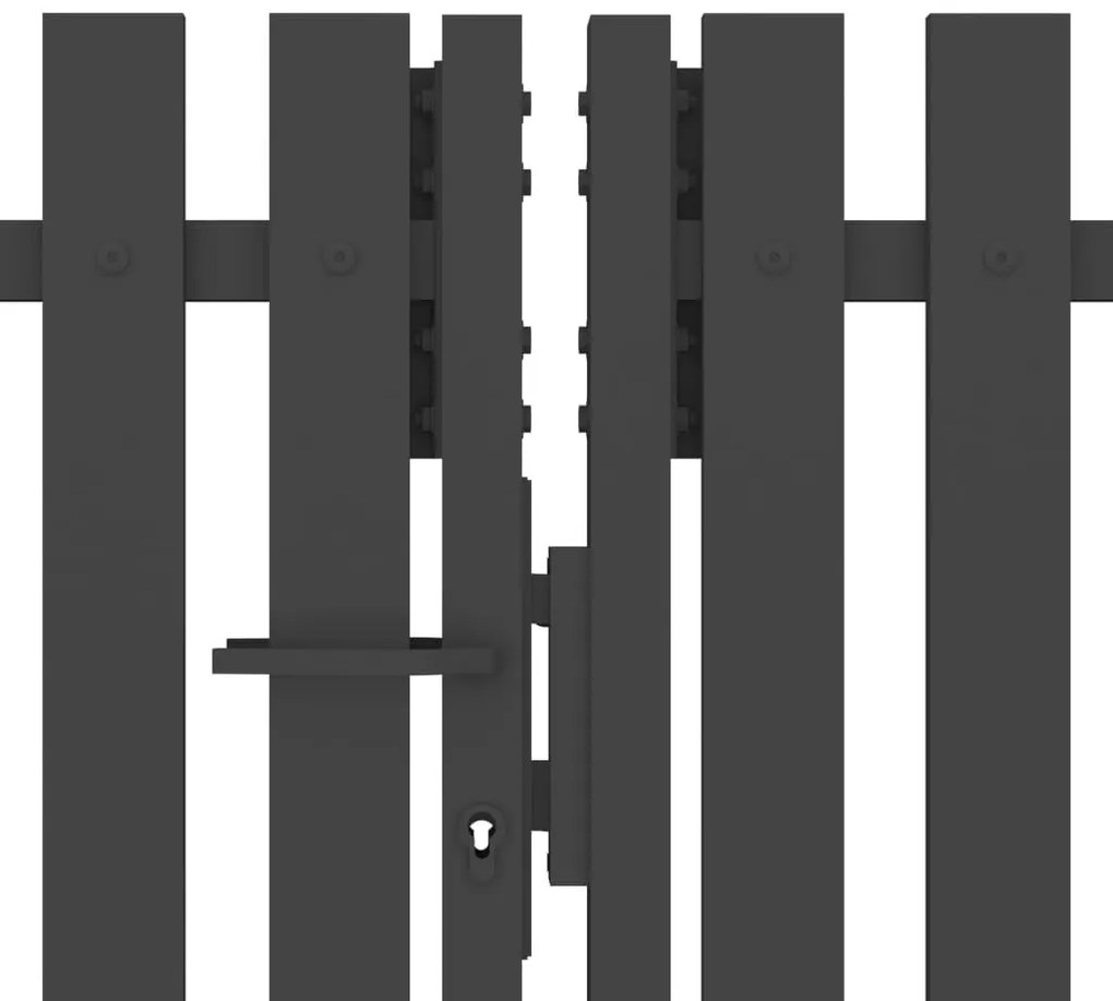 vidaXL Πόρτα Περίφραξης Κήπου Ανθρακί 4 x 1,7 μ. Ατσάλινη