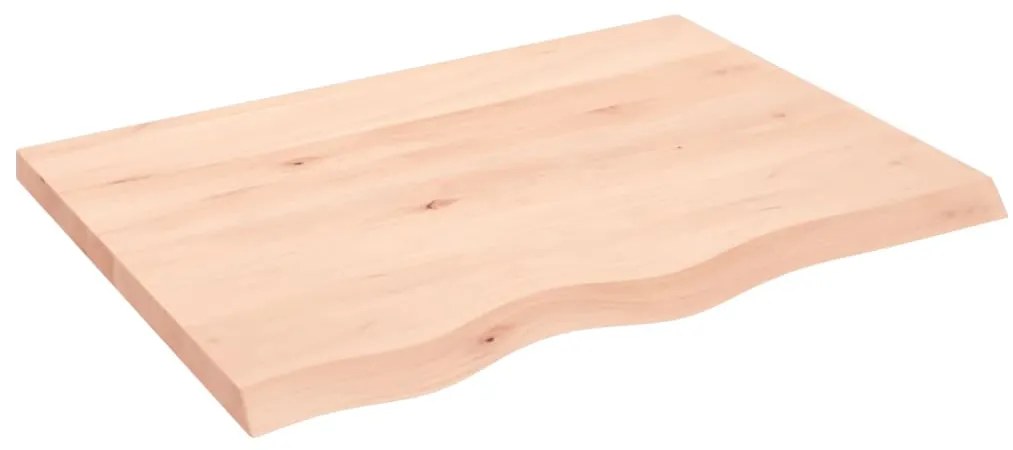 vidaXL Ράφι Τοίχου 80x60x(2-4) εκ. από Ακατέργαστο Μασίφ Ξύλο Δρυός