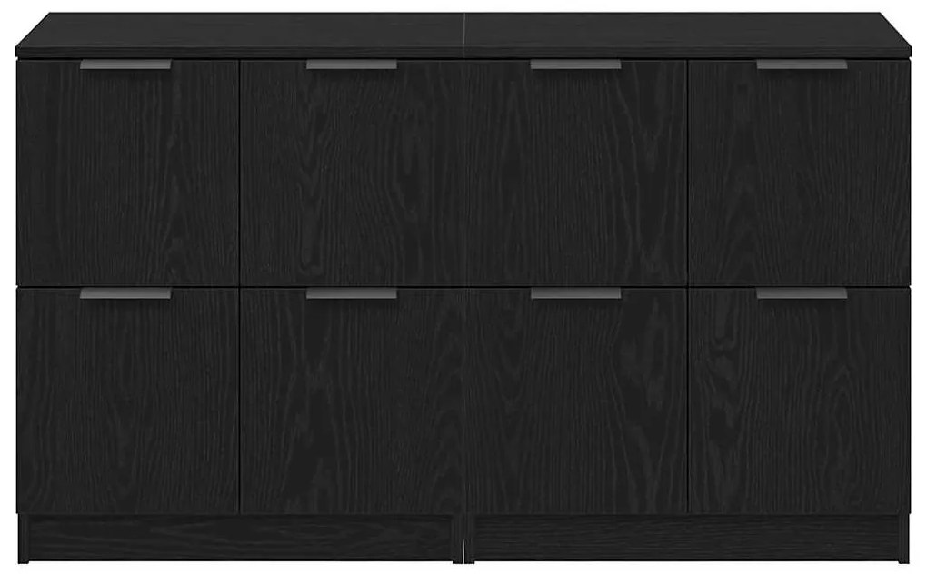 vidaXL Πλαϊνό γραφείο 2 pcs Μαύρη Οξυά 60 x 30 x 70 εκ.