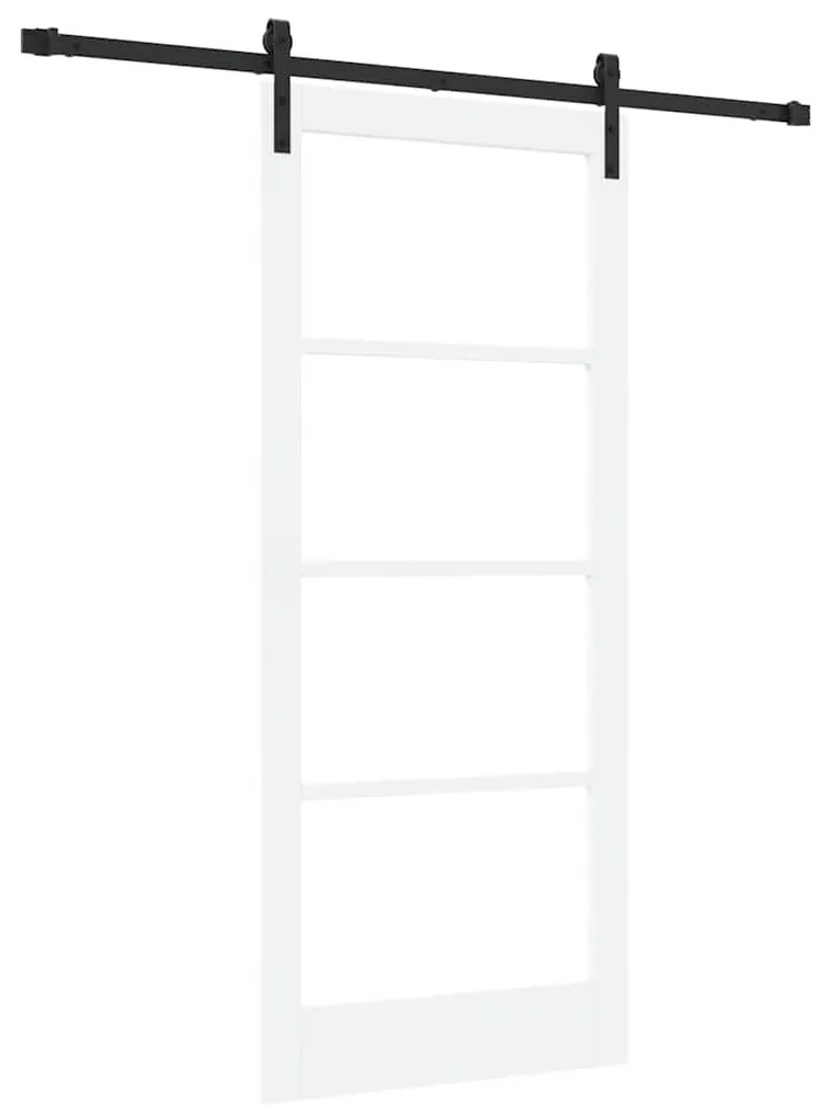 vidaXL Συρόμενη Πόρτα ORKDAL Λευκό 86 x 198.5 cm Μασίφ ξύλο πεύκου